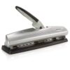 Swingline Desktop Hole Punch, 2-7 Holes Adjustable, 20 Sheet Capacity, Light Touch Low Effort Paper Punch, Black/Silver (74030) 1 Each Staples 4 51Zq50GNKbL