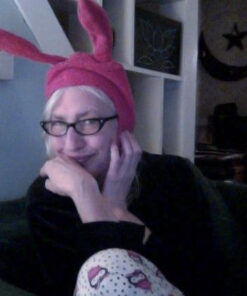 Ripple Junction Bob's Burgers Louise Belcher Bunny Ears Hat Adult One Size Pink Cosplay Beanie Officially Licensed 25 51Zst Ty6TL