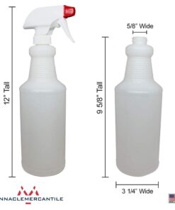 Pinnacle Mercantile Plastic Spray Bottles Leak Proof Technology Empty 32 oz Pack of 3 Made in USA 32 Oz, 3 Pack 19 51Zuje3pmCS