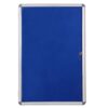VIZ-PRO Tamperproof Lockable Noticeboard Class 1 Aluminium Framed 36x24 Inches Blue Felt 36 x 24 inches 65 51a0S1ZHMwL