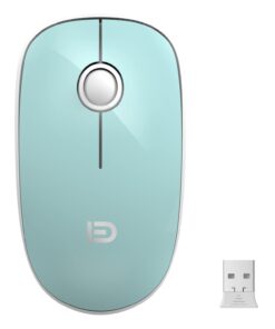 FD Wireless Mouse, V8 2.4G Optical Silent Cordless Mouse with USB Receiver and Manual, Slim Portable Travel Computer Mice for Laptop Desktop PC MacBook Chromebook, Mint Green 29 51a2DadCqtL