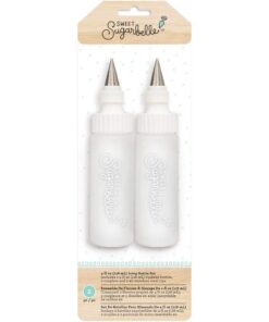 Sweet Sugarbelle Cookie Icing Bottles - 4 Ounce & 8 Ounce Squeeze Bottles with Couplers and Stainless Steel Tips, Clear Dispencer Decorating Cookies Cake Cupcakes Sweet Round Bakeware Tasty 10 51a36vrtzTL