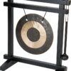 Woodstock Wind Chimes for Meditation, Yoga, Classrooms, Offices for Awareness, Relaxation, Home Decor 12" Desk Gong Christmas/Hanukkah Gifts (WDG) Black/Bronze