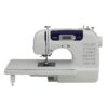 Brother Sewing and Quilting Machine, CS6000i, 60 Built-in Stitches, 2.0" LCD Display, Wide Table, 9 Included Sewing Feet, Beige/Blue
