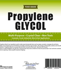 Propylene Glycol - 1 Gallon - USP Certified Food Grade - Highest Purity, Humectant, Fog Machine, Humidor & Antifreeze Solution, Contains Zero Alcohol 11 51a4TdkNAsL