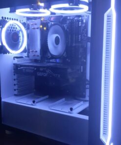 Skytech Gaming Archangel Gaming Computer PC Desktop – Ryzen 5 5600X 3.7GHz, RTX 3060 TI 8G, 1TB NVMe SSD, 16GB DDR4 3200MHz, RGB Fans, Windows 10 Home 64-bit, 802.11AC Wi-Fi, White 5600X | 3060 TI 35 51aD8NpIjqL