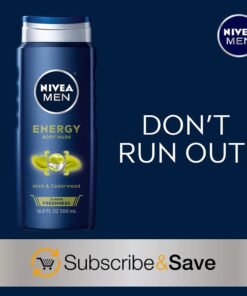 Nivea Men Energy Body Wash with Mint Extract, 3 Pack of 16.9 Fl Oz Bottles 17 51aFp7tAf L