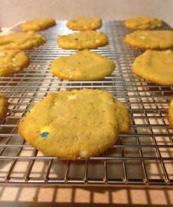 KITCHENATICS Half Sheet Cooling Rack for Cooking and Baking, Stainless Steel Baking Rack & Wire Rack, Bacon Grill Rack for Oven, Heavy-Duty Wire Cookie Cooling Rack fits Half Sheet Pan - 11.8 x 16.9 11.8" x 16.9" Half Sheet - 1 PC 46 51aNlp6G9L