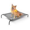 COOLAROO The Original Cooling Elevated Dog Bed, Indoor and Outdoor, Large, Grey 51.0"L x 31.5"W x 8.0"Th