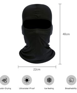 SUNLAND Black Balaclava Motorcycle Cycling Bike Bandana Hiking Skateboard Head Sock Large 22 51aXU05R5kL