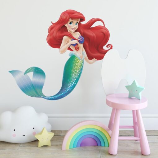 RoomMates RMK2360GM The Little Mermaid Ariel Peel and Stick Giant Wall Decals Pack of 1 Multicolor