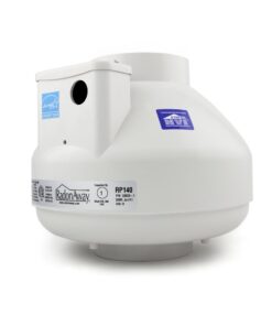 Alternative view of RadonAway 23029-1 RP140 Radon Mitigation Fan, 4",White 135 CFM