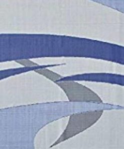 Stylish Camping 159183 9-feet by 18-feet Reversible Mat, Plastic Straw Rug, Large Floor Mat for Outdoors, RV, Patio, Backyard, Picnic, Beach, Camping (Blue/Grey) 9x18 Blue/Grey 31 51aqAqck4eL