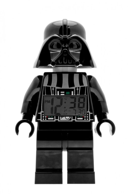 LEGO Star Wars 9002113 Darth Vader Kids Minifigure Light Up Alarm Clock | black/gray | plastic | 9.5 inches tall | LCD display | boy girl | official