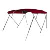 MSC 3 Bow 4 Bow Bimini Top Boat Cover with Rear Support Pole and Storage Boot (Burgundy, 4 Bow 8'L x 54" H x 91"-96" W) 4 Bow 8'L x 54"H x 91"-96"W Burgundy 4 51asVczRfFL
