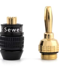 Deadbolt Banana Plugs 6-Pairs by Sewell, Gold Plated Speaker Plugs, Quick Connect, SW-29863-6 6 Pairs Deadbolt Banana Plugs 26 51azjNgRTEL 1