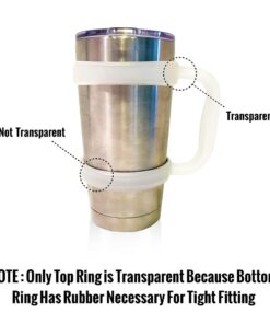 Alternative view of F-32 Clear/Transparent Handle - 19 COLORS - 20oz Size - Compatible with 20 oz YETI Tumbler Travel Mug (20OZ, CLEAR/TRANSPARENT) 20ozClear / Transparent 20.0 ounces