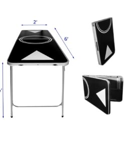 Portable Beer Pong Table - 6 Feet with Ball Rack & 6 Pong Balls! 3 51b1kDaXWrL
