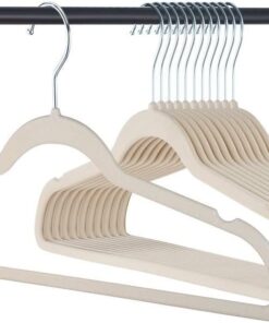 Home-it Premium Velvet Hangers 50 Pack - Ivory Suit Hangers Non-Slip - Heavy duty Clothes Hangers for Closet, Jacket, Shirt, Pants and Suit, Hook Swivel 360 - Ultra Thin 49 51b2tv0hwQL