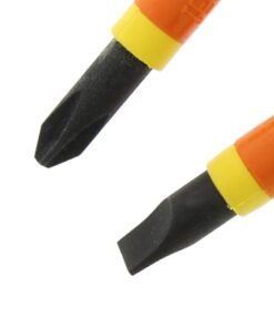 IDEAL Electrical 35-9305 Insulated Screwdriver Set (2 Piece) Orange, 4 in. Shaft Screwdrivers with Cushion-Grip Handles. Electrician Tool Kits Combo Pack 18 51b50cosMqL