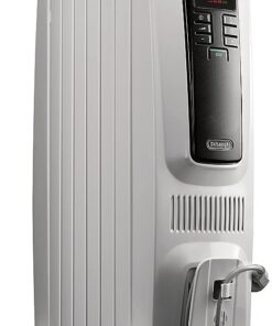 DeLonghi Dragon Digital Oil Filled Radiator Heater, 1500W Electric Space Heater for indoor use, programmable timer, Energy Saving, full room heater with safety features TRD40615E White 26 51b6 UcwxbL