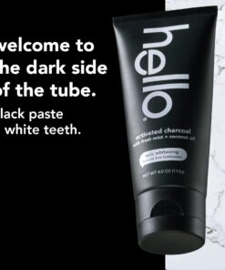 Hello Activated Charcoal Epic Teeth Whitening Fluoride Free Toothpaste, Fresh Mint and Coconut Oil, Vegan, SLS Free, Gluten Free and Peroxide Free, 4 Ounce 4 Ounce (Pack of 1) 23 51b7DbRSkwL