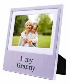 Alternative view of Haysom Interiors I Love My Granny Brushed Silver Metal 6" x 4" Picture Frame with White Matt