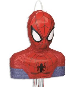 Unique Spider-Man 3D Pull String Pinata - 17" x 14", 1 Pc