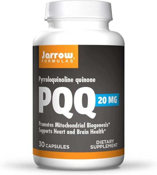 Jarrow Formulas PQQ 20 mg - 30 Servings (Capsules) - Aids Mitochondrial Biogenesis & Metabolism - Supports Brain, Heart Health & Cognitive Function - PQQ Dietary Supplement - Gluten Free