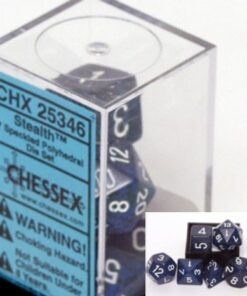 Alternative view of Polyhedral 7-Die Speckled Dice Set - Stealth