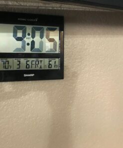 SHARP Atomic Clock - Atomic Accuracy - Never Needs Setting! - Jumbo 3" Easy to Read Numbers - Indoor/Outdoor Temperature Display with Wireless Outdoor Sensor - Battery Powered - Easy Set-Up!! 19 51bGXTvAfDL