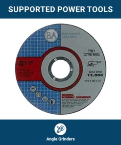 Benchmark Abrasives 4-1/2" Aluminum Oxide Quality Thin Cut Off Wheel for Metal and Stainless Steel 7/8" Arbor, Fiberglass Iron Cutting Wheel Use with Grinder - 50 Pack 4-1/2" | 1 Count 17 51bW8JTnMyL