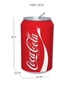 Coca-Cola 12 Can Portable Mini Fridge w/ 12V DC and 110V AC Cords, 10L (10.6 qt) Can Shaped Personal Cooler, Red, Travel Fridge for Drinks, Snacks, Lunch, Home, Office, Dorm Room, RV Coca Cola 16 51bZtO2jTNS