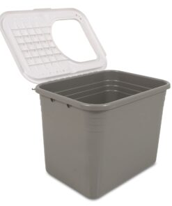 Alternative view of Petmate Top Entry Litter Cat Litter Box With Filter Lid To Clean Paws, Made in USA 5 (IPIP-5, IPMP-1) Gray