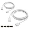 RGBZONE 2 Pack 2.5M 8.2ft Extension Cable Connect Female Plug to SMD 5050 RGB LED Strip Light with Free 4pcs 4pin Connector 2.5 42 51bfLdTUXtS