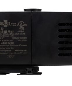 EcoPlus Eco 185 Water Pump Fixed Flow Submersible Or Inline For Aquariums, Ponds, Fountains & Hydroponics - UL Listed, 158 GPH, Black 13 51bg3TdlGCL