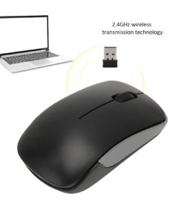 2.4Ghz Wireless Mouse, 1200 DPI Ultra Silent Computer Mouse, Ergonomic Quick Response Office Cordless Mouse Mini Mice with USB Reciever for Gaming Working for PC Laptop Computer(Black) Black 12 51bgFIxsHJL
