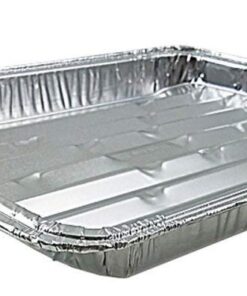 Pack of 15 Disposable Aluminum Broiler Pans – Good for BBQ, Grill Trays – Multi-Pack of Durable Aluminum Sheet Pans – Ribbed Bottom Surface - 13.40" x 9" x 0.85" 4 51bnBc0haJL