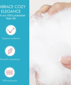 Fairfield The Original Poly-Fil, Premium Polyester Fiber Fill, Soft Pillow Filler, Stuffing for Stuffed Animals, Toys, Cloud Decorations, and More, Machine-Washable, 5 lbs. Box, White 5 lb 30 51bndfI qxL