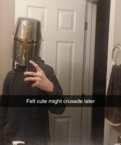 Szco Supplies 14” Decorative Barrel Brass Helm Crusader Helmet (910902) 32 51boEsXRbmL