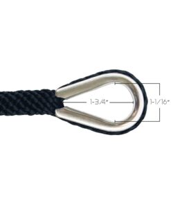 Extreme Max 3006.2057 BoatTector Solid Braid MFP Anchor Line with Thimble - 3/8" x 100', Black 3/8" x 100' 3 51bpOINB6XL