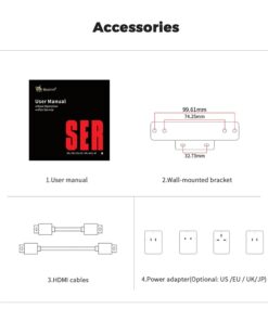 Beelink SER5 Versatile Mini PC, AMD Ryzen 5 5560U(up to 4.0GHz) 6C/12T, Mini Computer 16GB DDR4 RAM 500GB NVME SSD, Mini Desktop Computer 4K@60Hz Triple Screen Display WiFi6 BT5.2 SER5 16G/500G/5560U 26 51bq4k IKeL 1