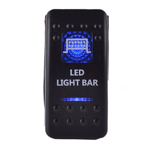 ESUPPORT Car Blue LED Bar Light Rocker Toggle Switch ON Off 12V 20A, 24V 10A Blue Bar Light