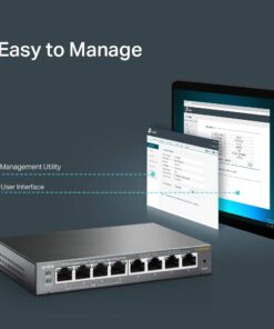 TP-Link TL-SG108PE, 8 Port Gigabit PoE Switch, Easy Smart Managed, 4 PoE+ Ports 64W, Plug & Play, Sturdy Metal w/ Shielded Ports, Fanless, QoS, Vlan & IGMP 8 Port PoE+ 13 51bx6D1YZL