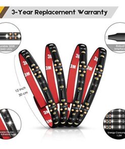 Geeon Car LED Strip Light 12V White 24''/60CM for Boats Vehicle Automotive Truck Van Motorcycle Footwell Lighting, UL Listed, Pack of 2 Daylight White 7 51c0wLvH7 L