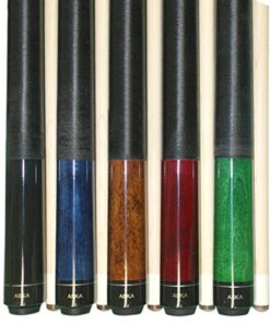 Set of Aska 2-Piece Pool Cue Sticks LEC, 58-Inches Long Assembled, Canadian Hard Rock Maple, 5/16x18 Joint, Hard Long Lasting Glued On Tip Set of 5 Cues 6 51cLg4bY8L