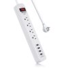 BESTTEN 4 Outlet USB Power Strip, 900 Joule Surge Protector with 4 USB Charging Ports (4.2A), 9-Foot Long Extension Cord, ETL Certified, White 1 11 51cOg30WlvS