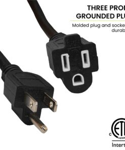 Go Green Power Inc. GG-13725BK 16/3 Heavy Duty Extension Cord, Outdoor Extension Cord, Black, 25 ft 13 51cQFMdicIS