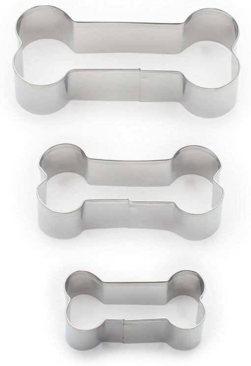 Fox Run Dog Bone Cookie Cutter Set, Stainless Steel, 3-Piece 3 piece