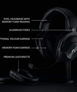 Logitech G PRO X Wireless Lightspeed Gaming Headset with Blue VO!CE Mic Filter Tech, 50 mm PRO-G Drivers, and DTS Headphone:X 2.0 Surround Sound Black Generation 1 34 51chP4gnY1L